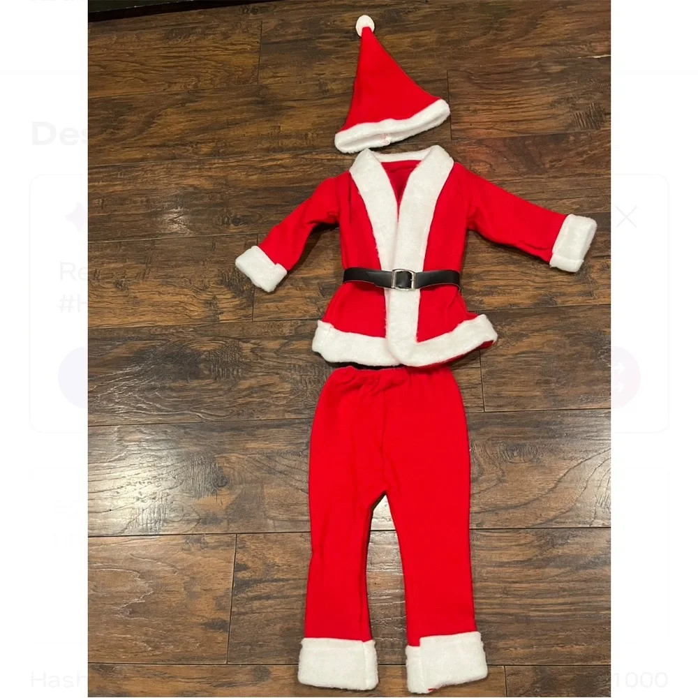 Kids' Classic Red Santa Costume with Hat